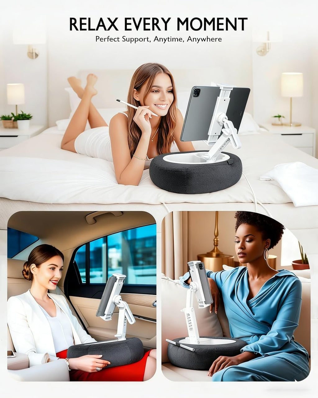 CozyGrip Tablet Pillow Stand for Reading