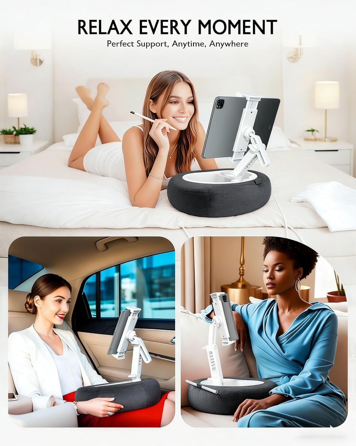 CozyGrip Tablet Pillow Stand for Reading
